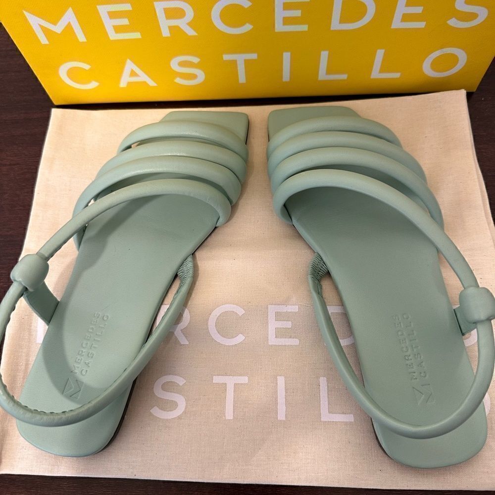 Mercedes Castillo Women’s top grain leather upper/lining strappy sandal Sz 6 NWT - Picture 11 of 16